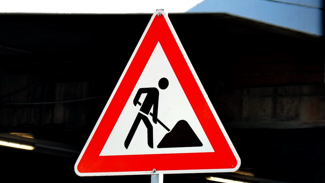 Road sign: construction ahead. For whatever is under construction or work in progress :-)